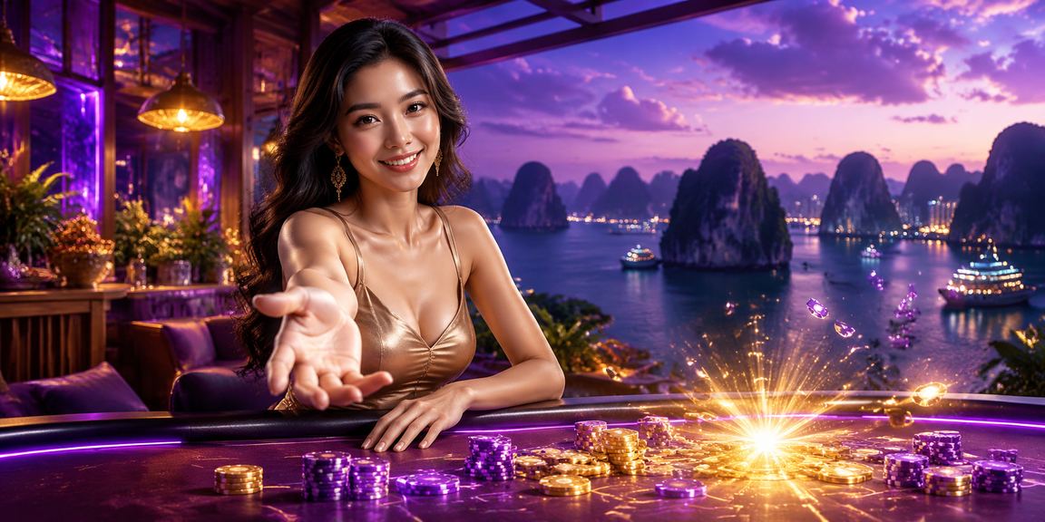 Du khách tại Hạ Long xem kết quả xổ số trên điện thoại bên ly cà phê